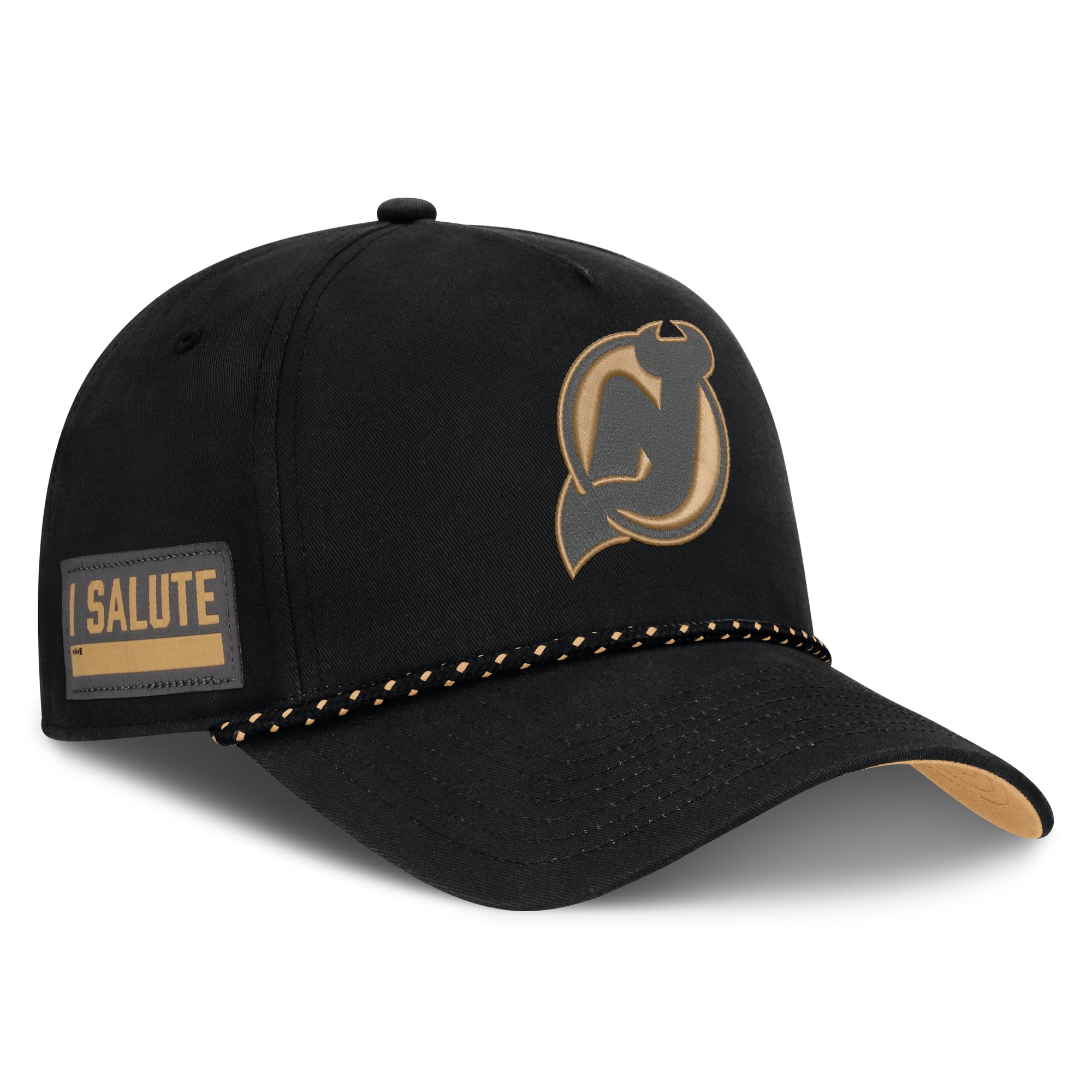 Men's Fanatics  Black New Jersey Devils Military Appreciation Authentic Pro A-Frame Adjustable Hat